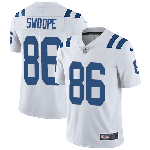 Indianapolis Colts 86 Limited Erik Swoope White Nike NFL Road Men Vapor Untouchable jerseys